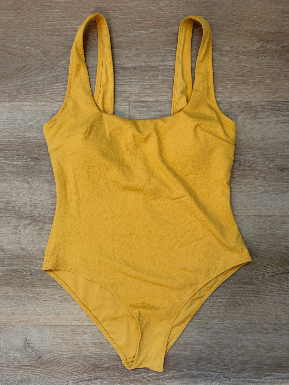 H&M Yellow Scoop Neck One-Piece Swimsuit
